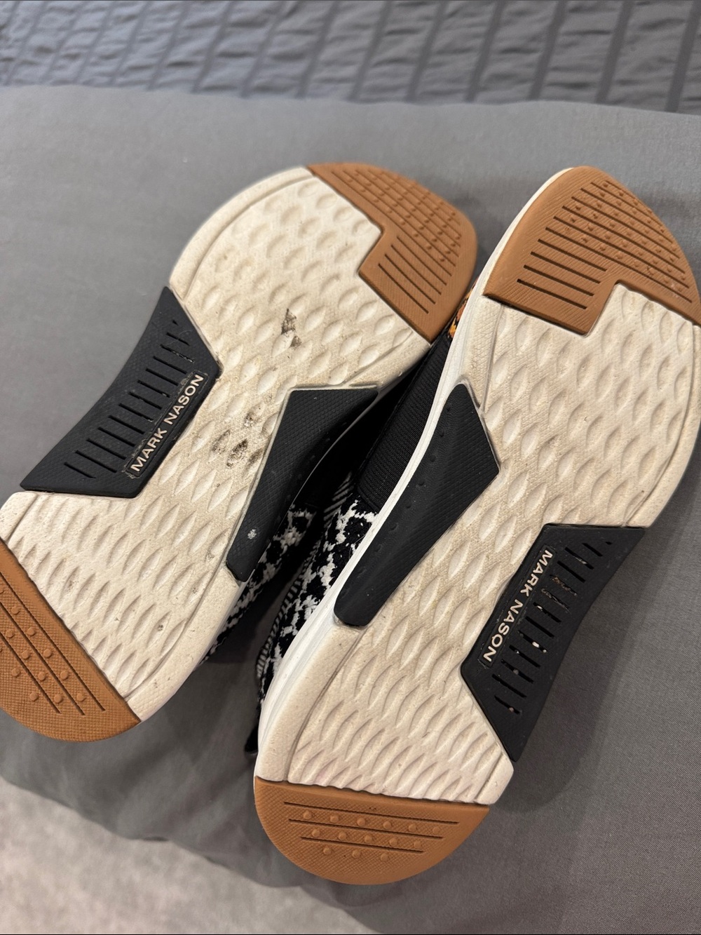 Mark Nason Slip-On Sneakers in Black and Yellow Knit - Picture 3 of 7